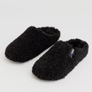 נעלי בית לנשים שחור  VERBANAS /  YORK CURLY