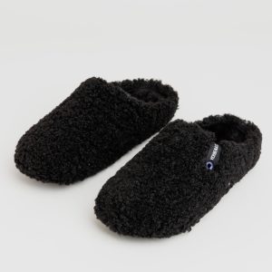 נעלי בית לנשים שחור  VERBANAS /  YORK CURLY