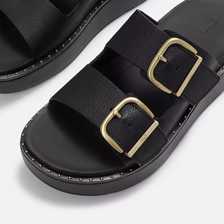 FitFlop GEN-FF | A3G-090 סנדלי נשים עם אבזם בצבע שחור – תמונה 2