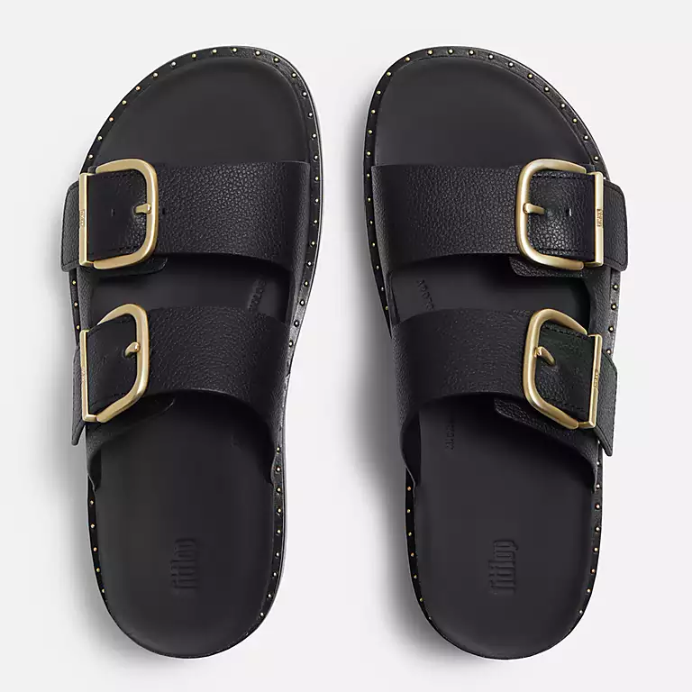 FitFlop GEN-FF | A3G-090 סנדלי נשים עם אבזם בצבע שחור – תמונה 3