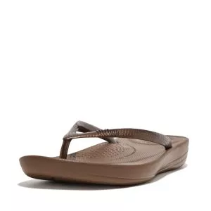 FitFlop iQushion Ergonomic Toe-Post  E54-012 כפכפי אצבע לנשים בצבע חום