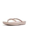 FitFlop iQushion Crystal Toe-Post | JC8-D46 כפכפי אצבע לנשים עם קריסטלים בגוון Nude Rose