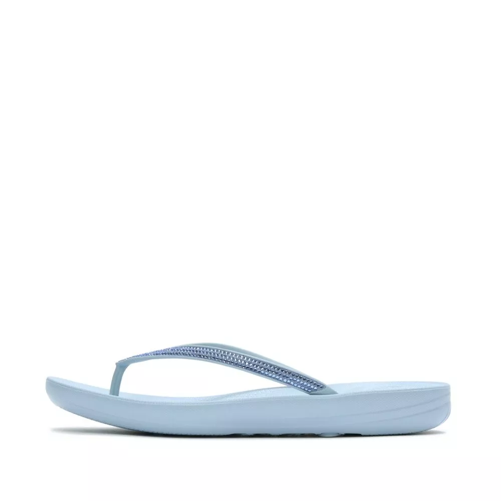 FitFlop iQushion Sparkle Toe-Post R08-D50 כפכפי אצבע לנשים עם נצנוץ בצבע תכלת – תמונה 4
