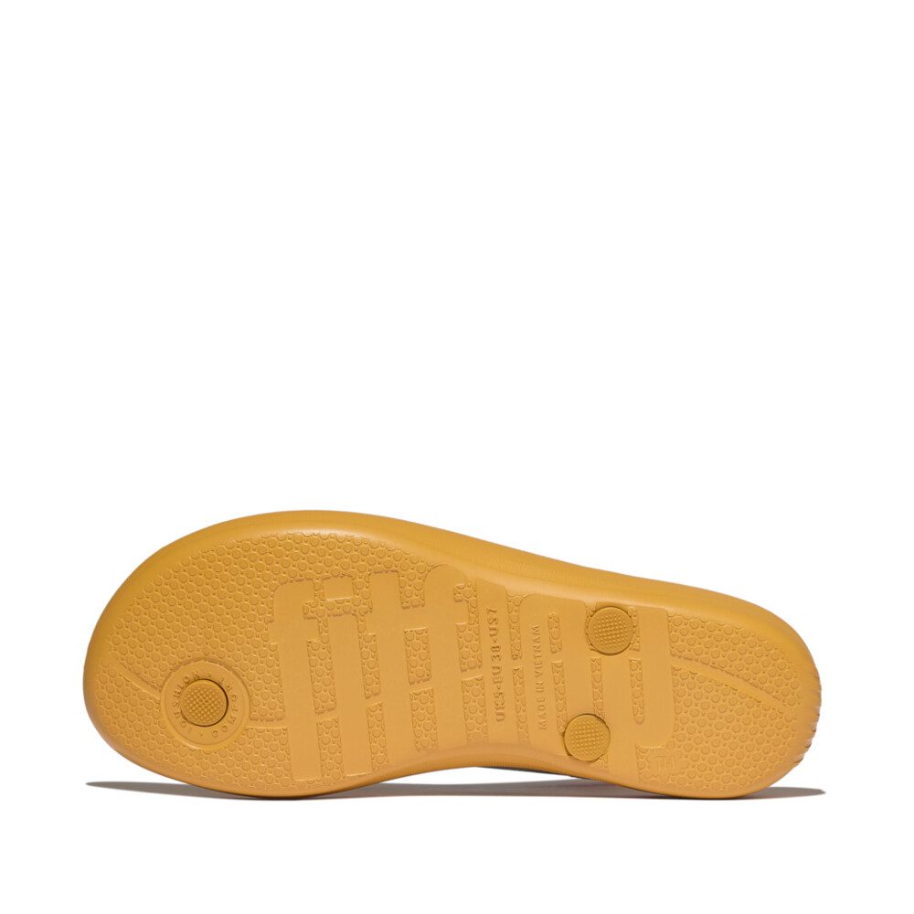 FitFlop iQushion Sparkle Toe-Post R08-D65 כפכפי אצבע לנשים עם נצנוץ בצבע כתום – תמונה 6