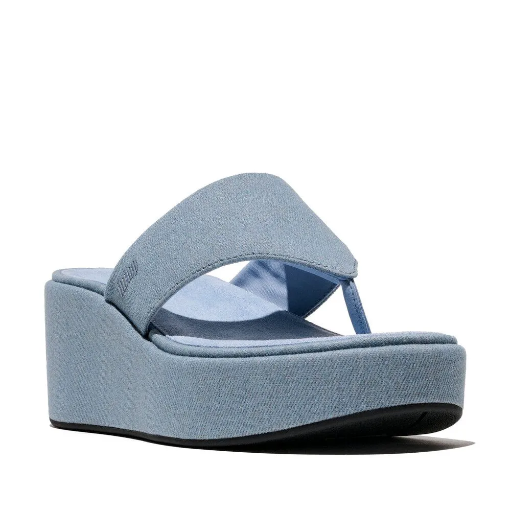 FitFlop Wedge Platform Sandals A5H-E01 סנדלי פלטפורמה לנשים בצבע תכלת – תמונה 5