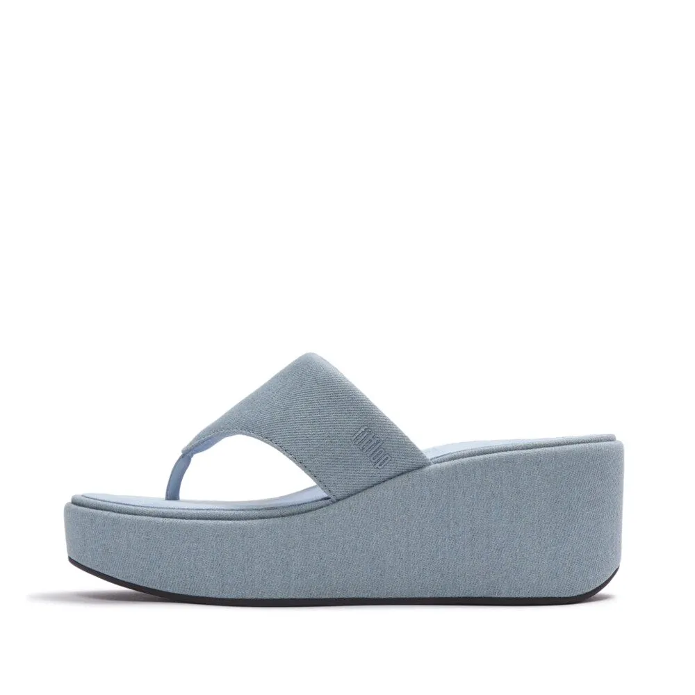 FitFlop Wedge Platform Sandals A5H-E01 סנדלי פלטפורמה לנשים בצבע תכלת – תמונה 4