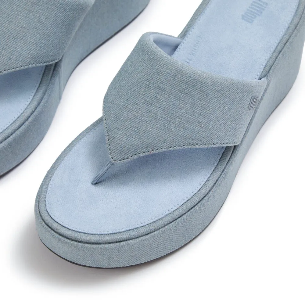 FitFlop Wedge Platform Sandals A5H-E01 סנדלי פלטפורמה לנשים בצבע תכלת – תמונה 2