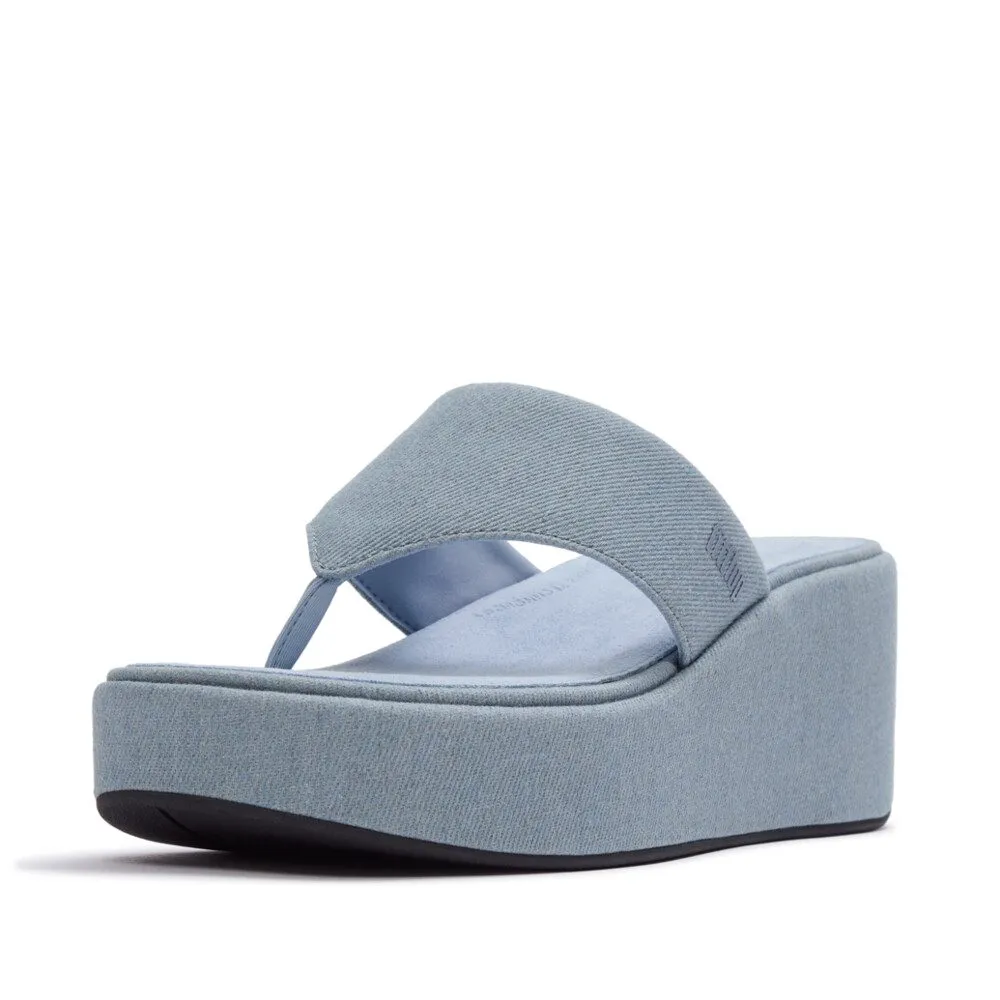 FitFlop Wedge Platform Sandals A5H-E01 סנדלי פלטפורמה לנשים בצבע תכלת