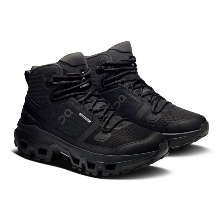 ON Cloudrock Mid WP 1 W Black | Black נעלי טיולים אטומות למים און קלאוד לנשים – תמונה 2